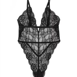 Elegant Black Lace Bodysuit